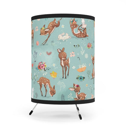 Fawns and Rabbits Tripod Lamp - Puffin Lime