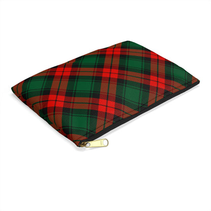 Red and Green Tartan Plaid Accessory Pouch