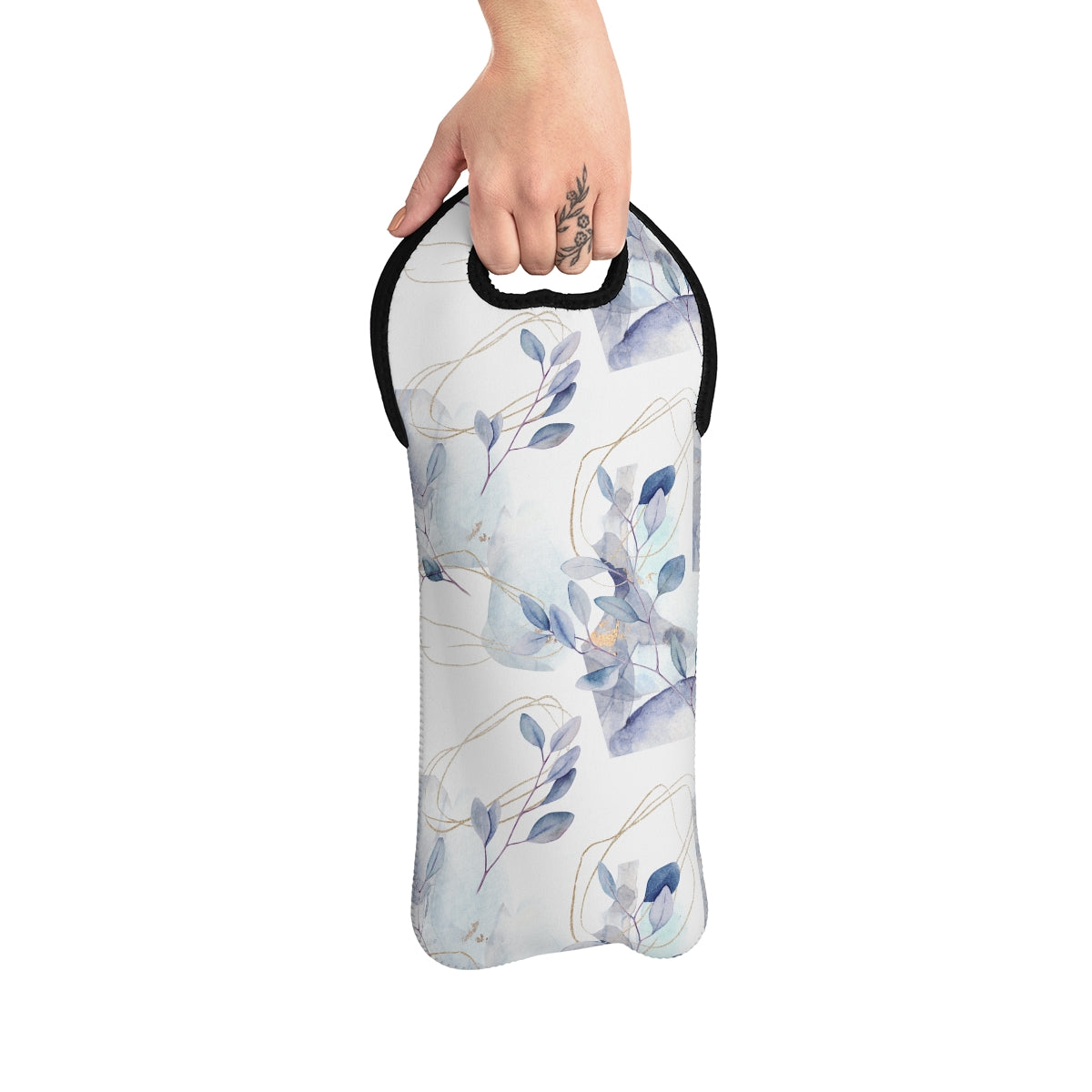 Abstract Floral Branches Wine Tote Bag