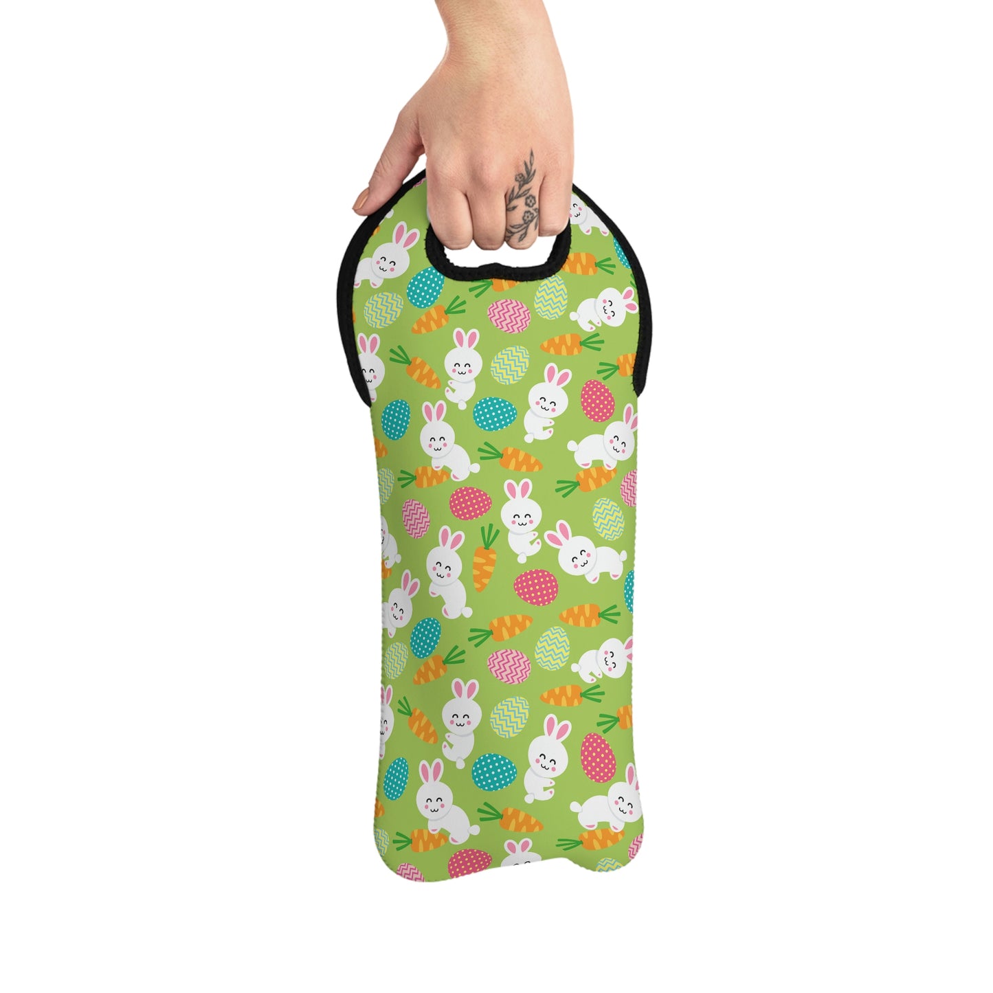 Bunnies and Eggs Wine Tote Bag