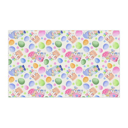Easter Gnomes and Pastel Eggs Kitchen Towel