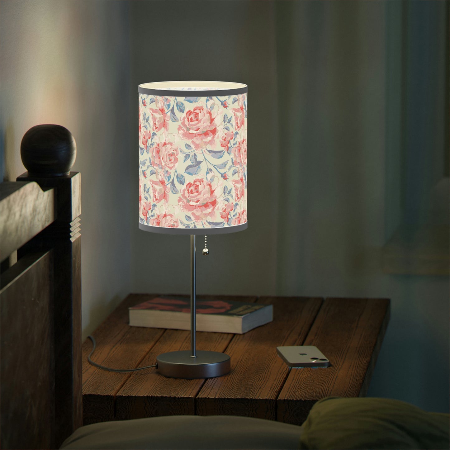 Pink Roses Table Lamp