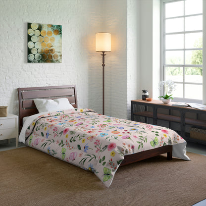 Spring Daisies and Butterflies Comforter