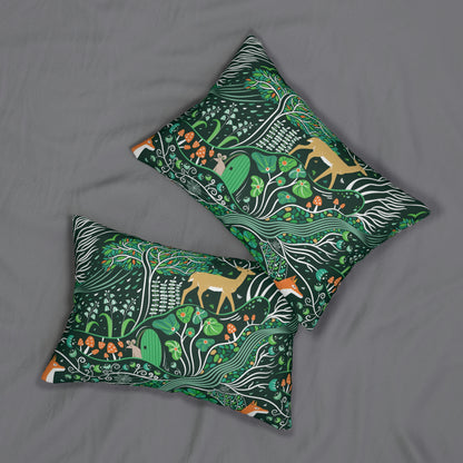 Emerald Forest Spun Polyester Lumbar Pillow