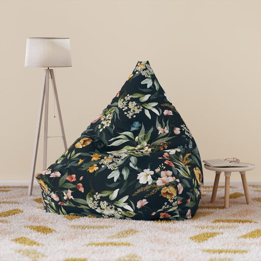 Watercolor Flowers Bean Bag Chair Cover