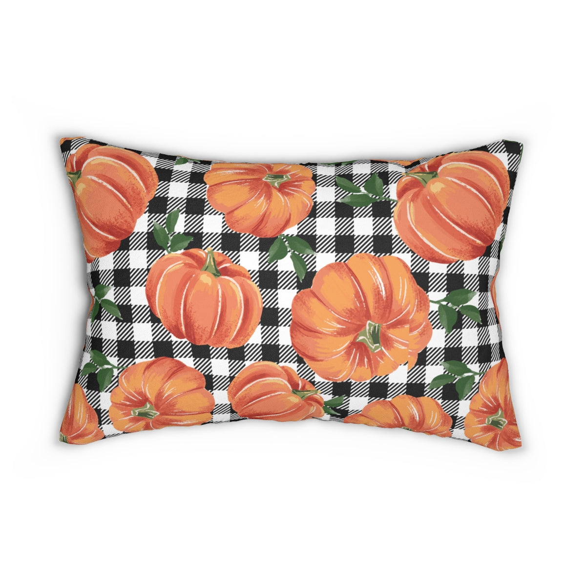 Farmhouse Pumpkins Spun Polyester Lumbar Pillow
