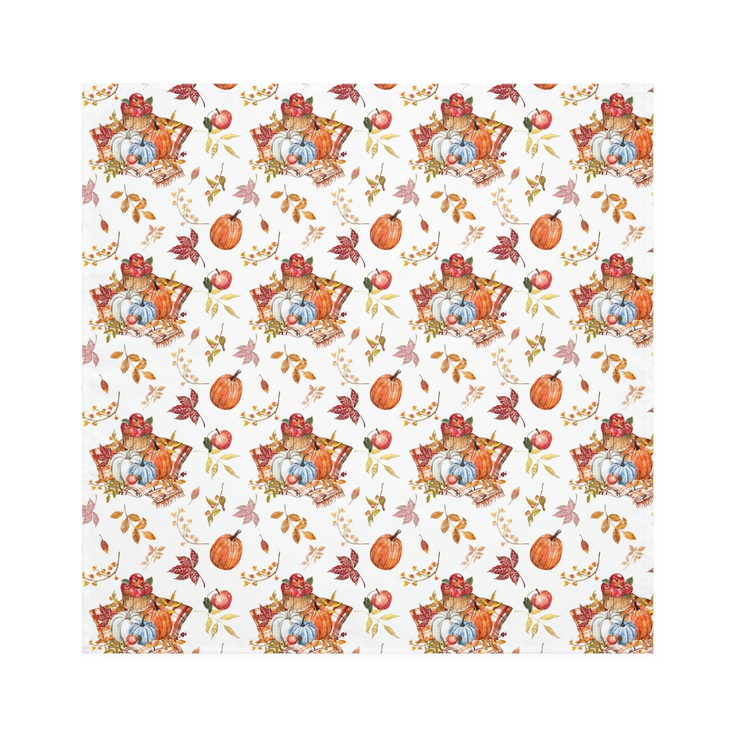 Fall Pumpkins and Apples Polyester Napkins
