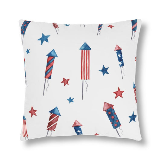 Fireworks and Stars Outdoor Pillow - Puffin Lime