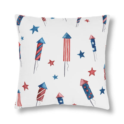 Fireworks and Stars Outdoor Pillow - Puffin Lime