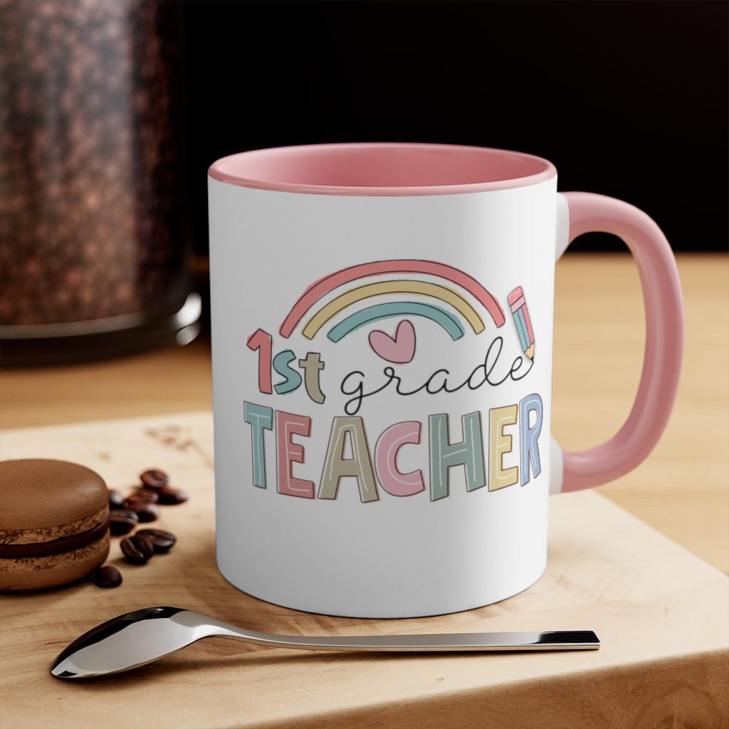 First Grade Teacher Coffee Mug - Puffin Lime