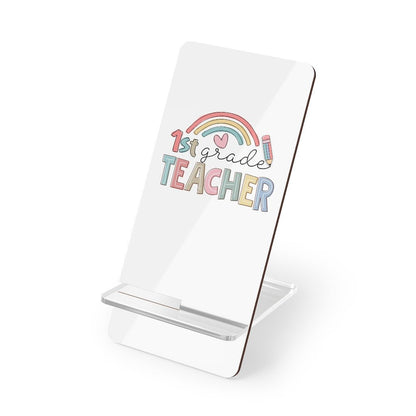 First Grade Teacher Mobile Display Stand for Smartphones - Puffin Lime