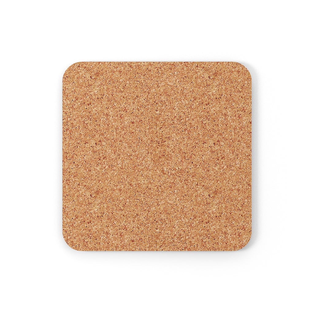 Food Pair Love Corkwood Coaster Set - Puffin Lime