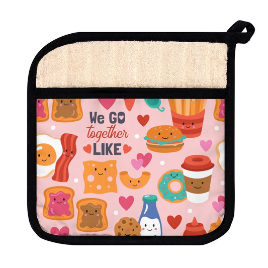 Food Pair Love Pot Holder with Pocket - Puffin Lime