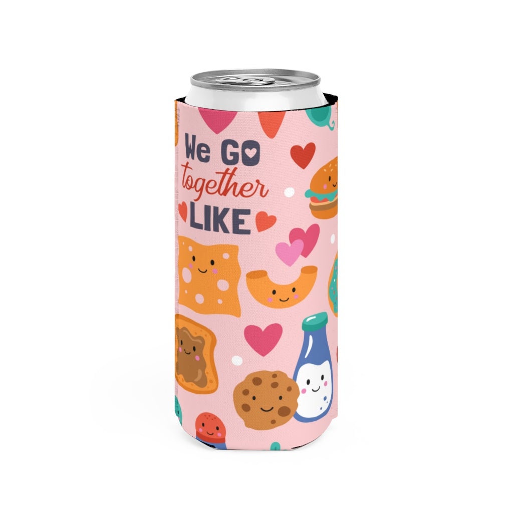 Food Pair Love Slim Can Cooler - Puffin Lime