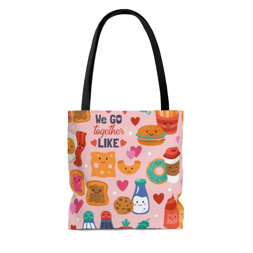 Food Pair Love Tote Bag - Puffin Lime