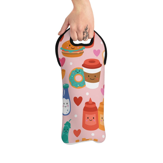 Food Pair Love Wine Tote Bag - Puffin Lime