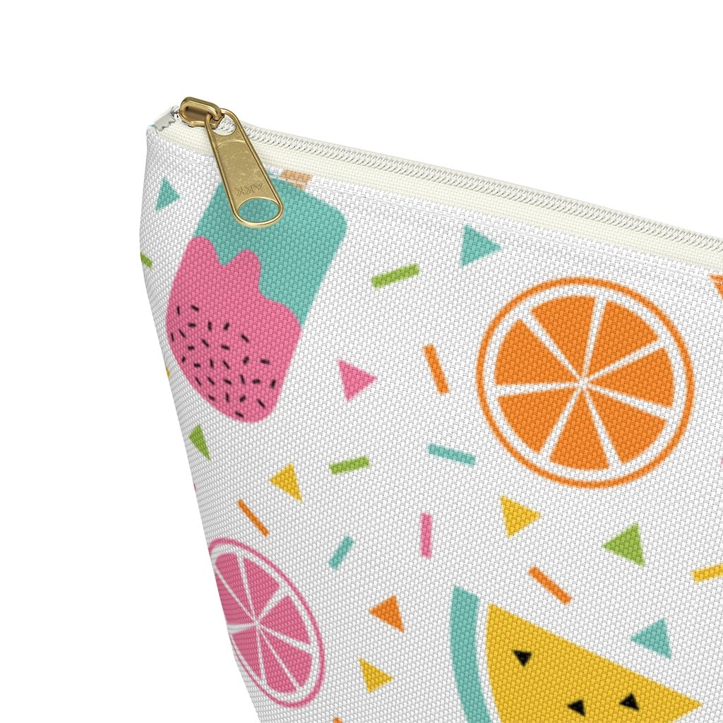 Fruits and Ice Cream Accessory Pouch w T-bottom - Puffin Lime