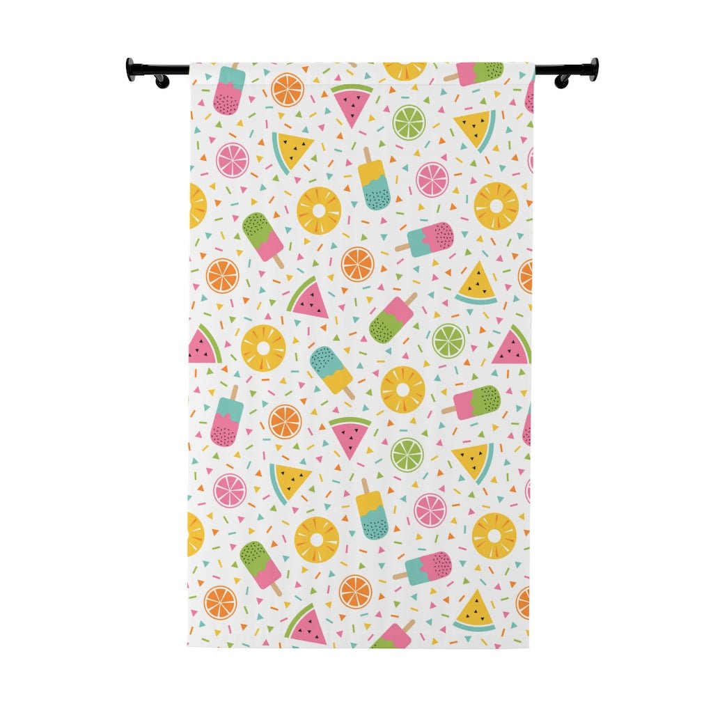 Fruits and Ice Cream Blackout Window Curtain (1 Piece) - Puffin Lime