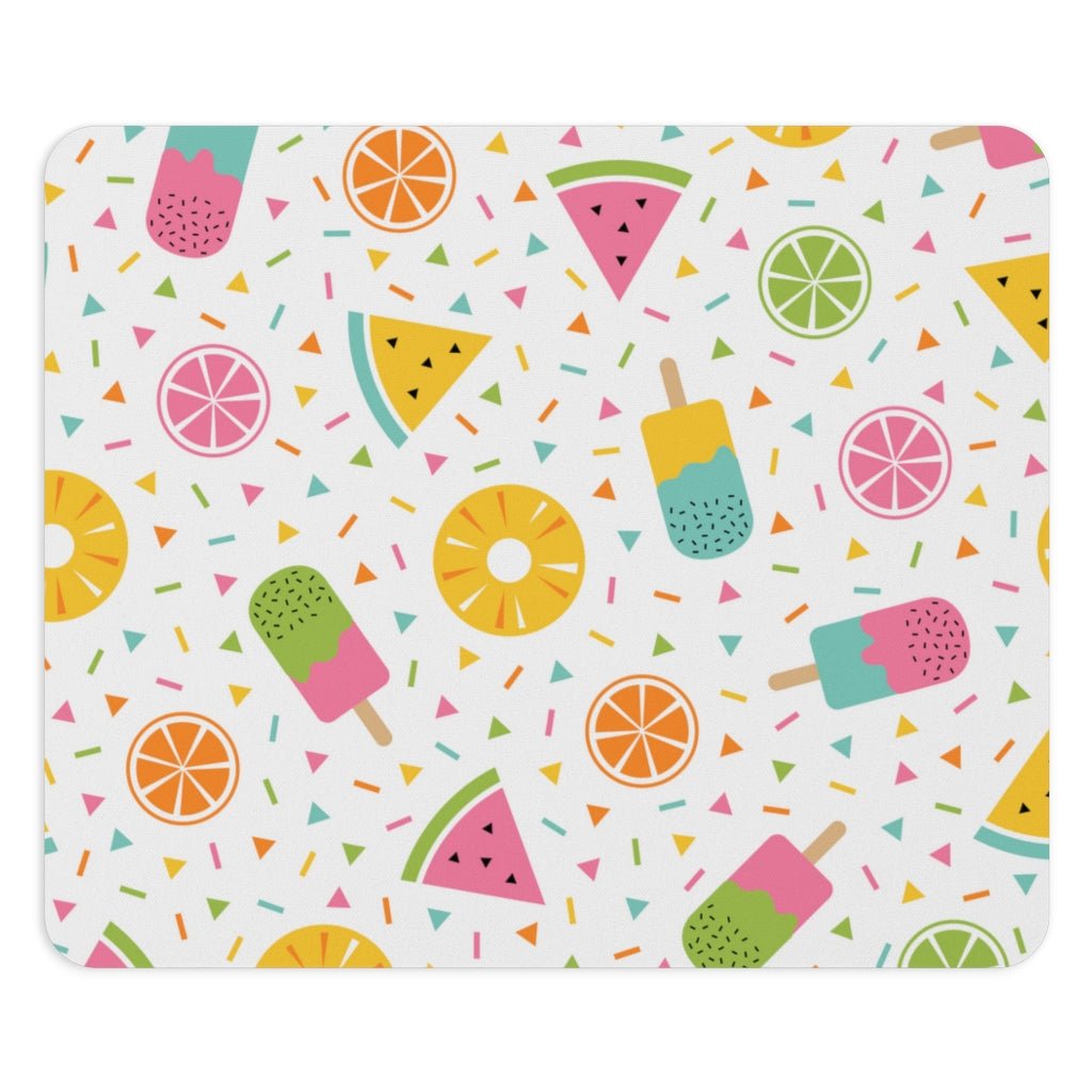 Fruits and Ice Cream Mouse Pad - Puffin Lime