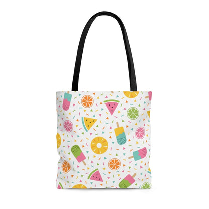 Fruits and Ice Cream Tote Bag - Puffin Lime
