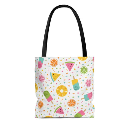 Fruits and Ice Cream Tote Bag - Puffin Lime