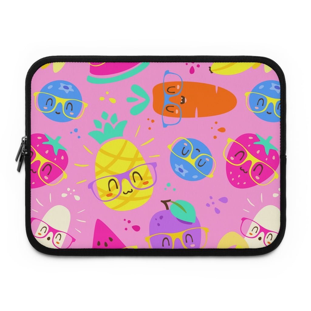 Fruits in Sunglasses Laptop Sleeve - Puffin Lime