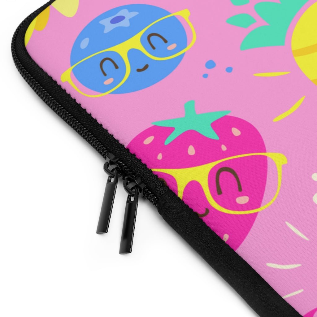 Fruits in Sunglasses Laptop Sleeve - Puffin Lime