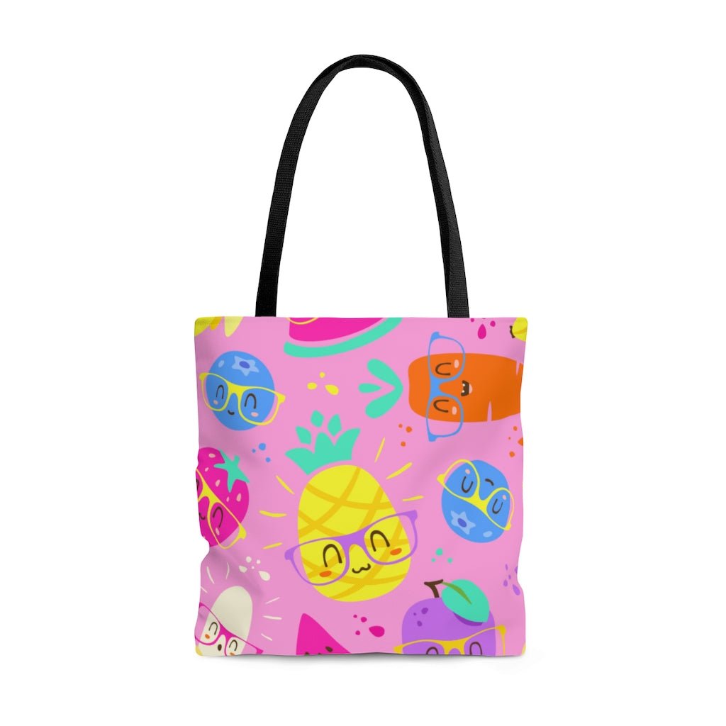 Fruits in Sunglasses Tote Bag - Puffin Lime