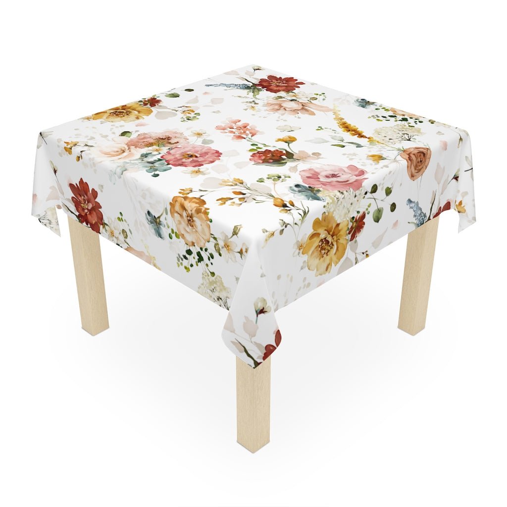 Garden Flowers Tablecloth - Puffin Lime