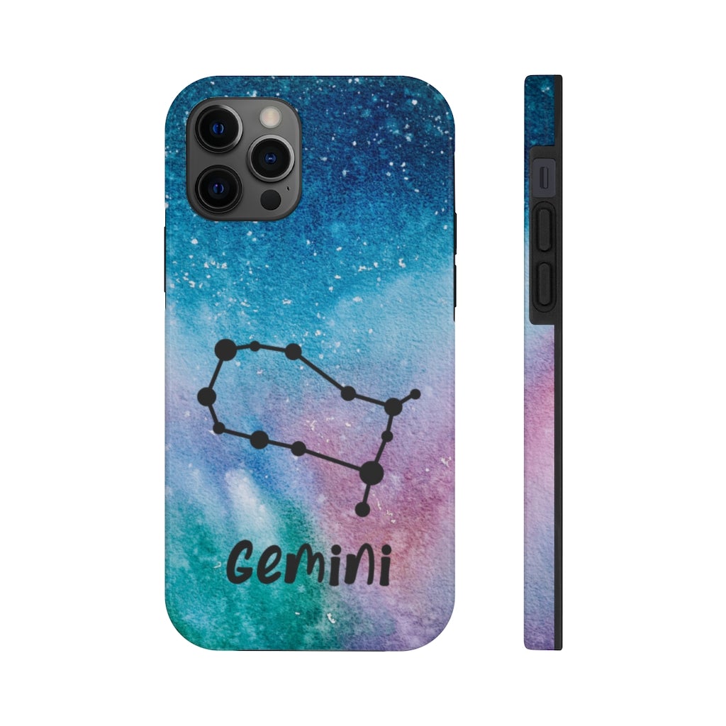 Gemini Zodiac Blue Green Pink Galaxy Phone Case