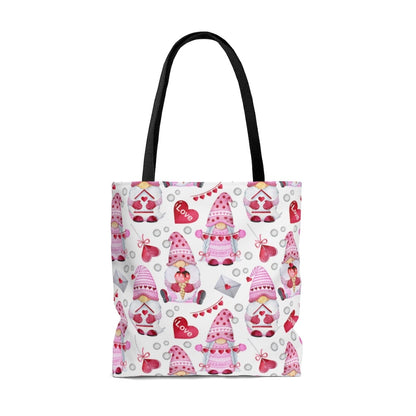 Gnomes and Hearts Tote Bag - Puffin Lime