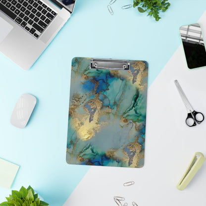 Gold and Blue Clipboard - Puffin Lime