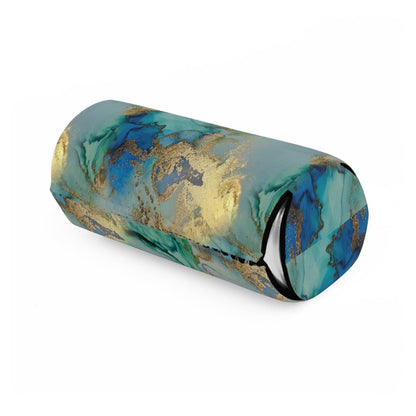 Gold and Blue Marble Slim Can Cooler - Puffin Lime