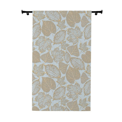Gold Autumn Maple Leaves Blackout Window Curtain (1 Piece) - Puffin Lime
