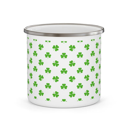 Green Clovers Stainless Steel Camping Mug - Puffin Lime