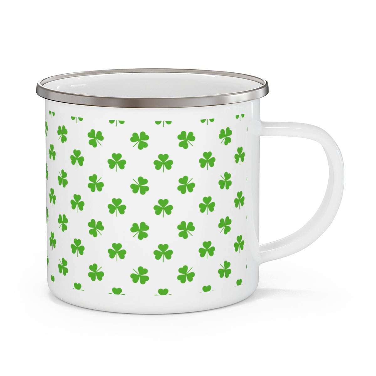Green Clovers Stainless Steel Camping Mug - Puffin Lime