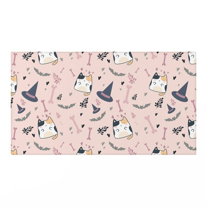 Halloween Cats and Bats Dornier Rug - Puffin Lime