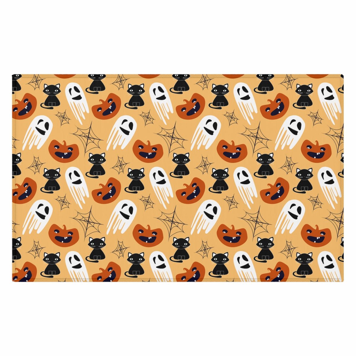 Halloween Cats and Ghosts Dornier Rug - Puffin Lime