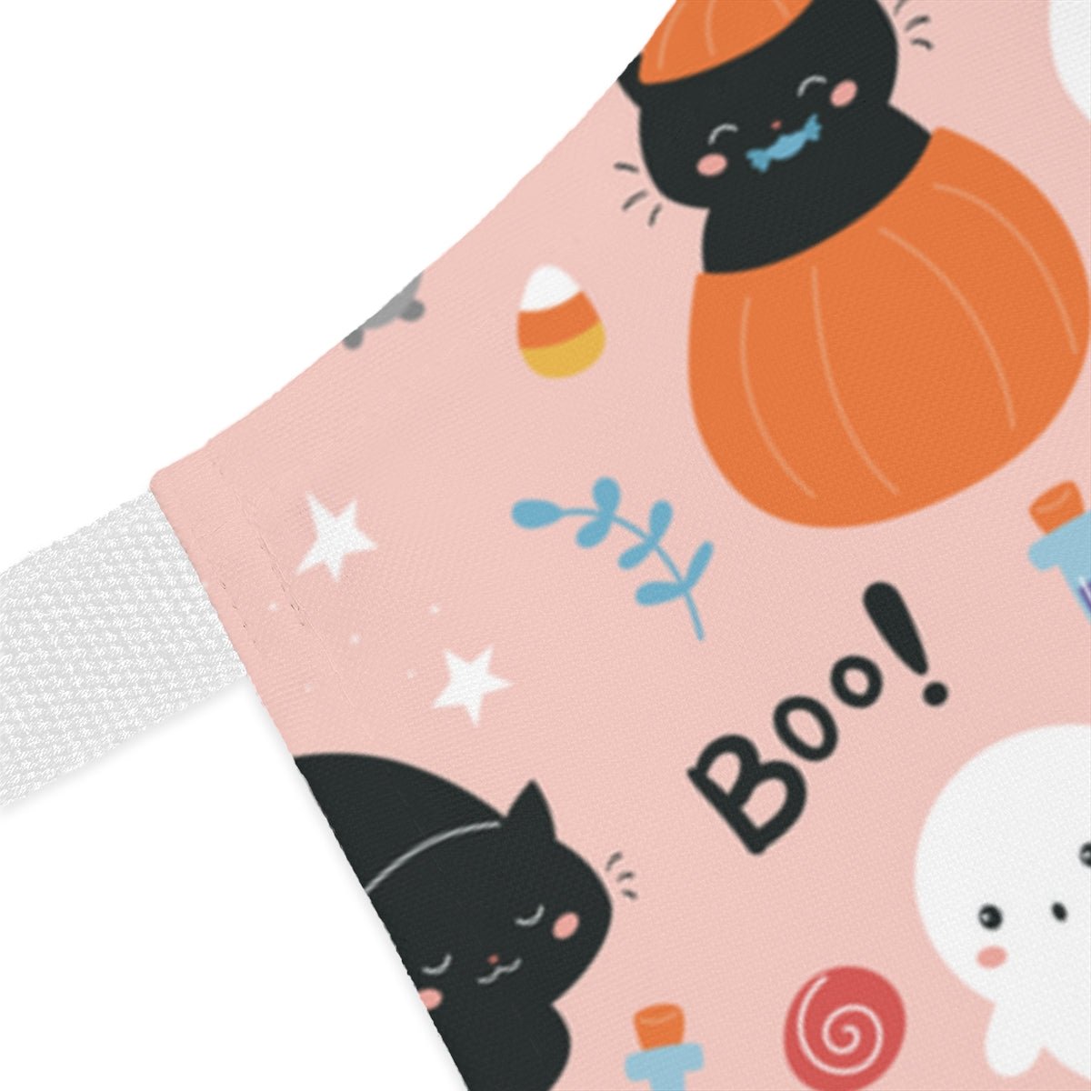 Halloween Ghosts and Black Cats Apron - Puffin Lime