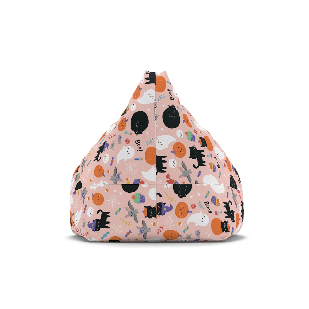 Halloween Ghosts and Black Cats Bean Bag Chair Cover - Puffin Lime