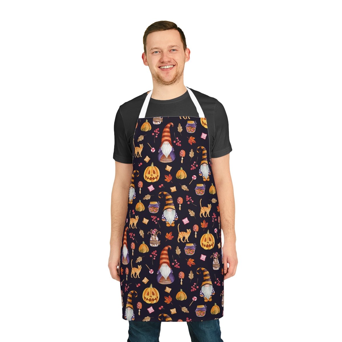 Halloween Gnomes Apron - Puffin Lime