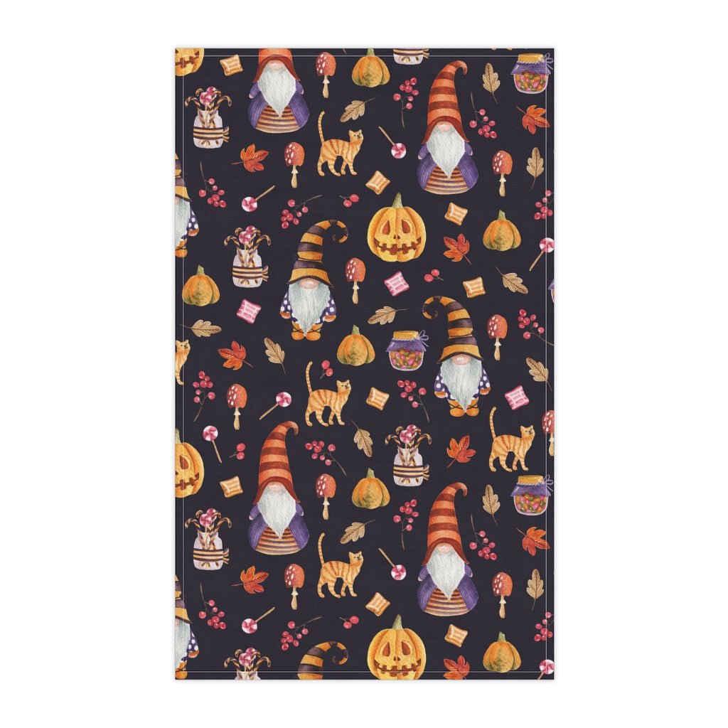 Halloween Gnomes Dish Towel - Puffin Lime