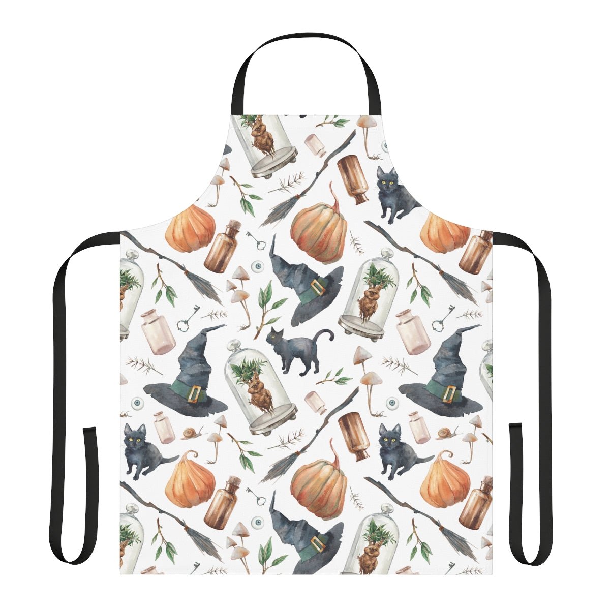 Halloween Witch Hats Apron - Puffin Lime