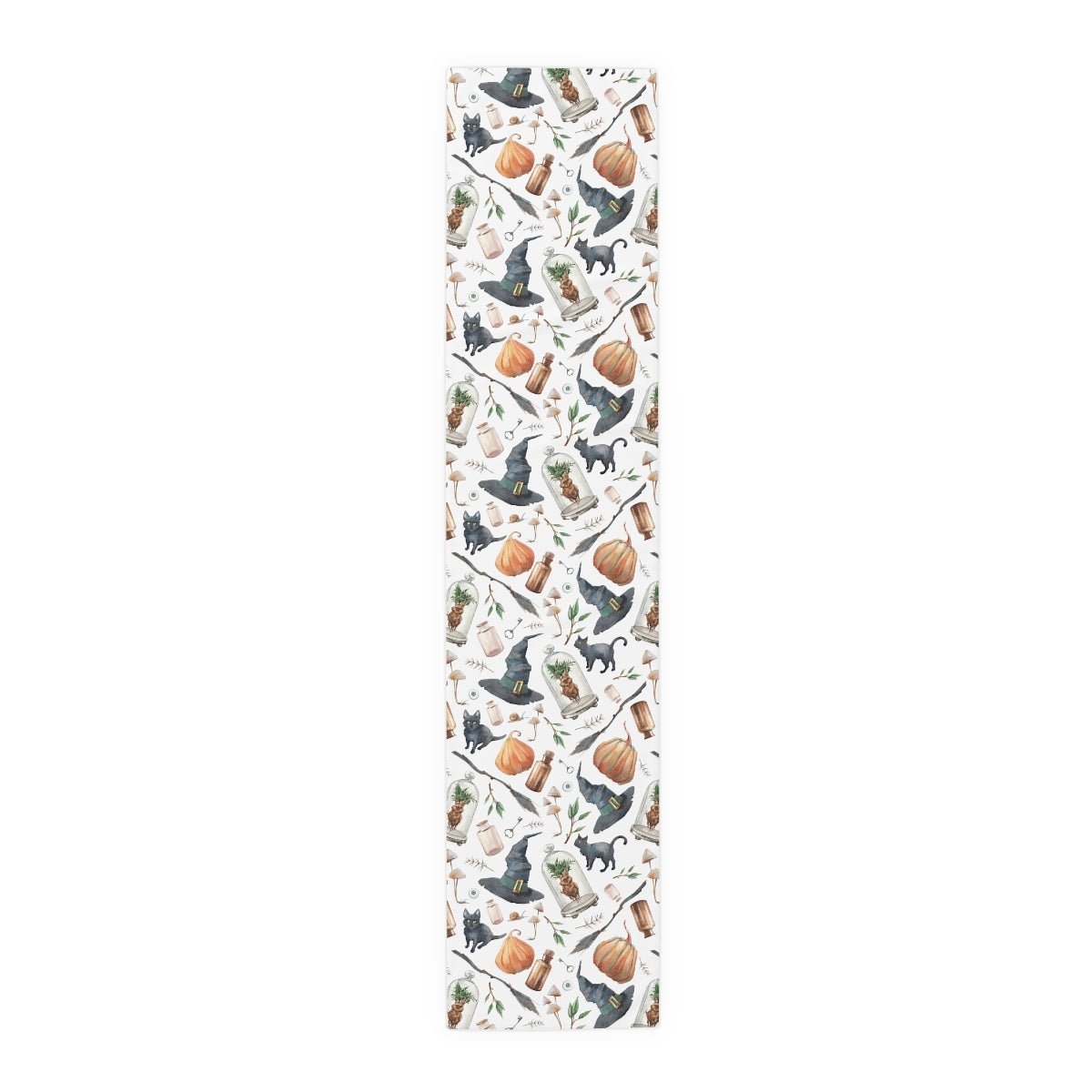 Halloween Witch Hats Table Runner - Puffin Lime