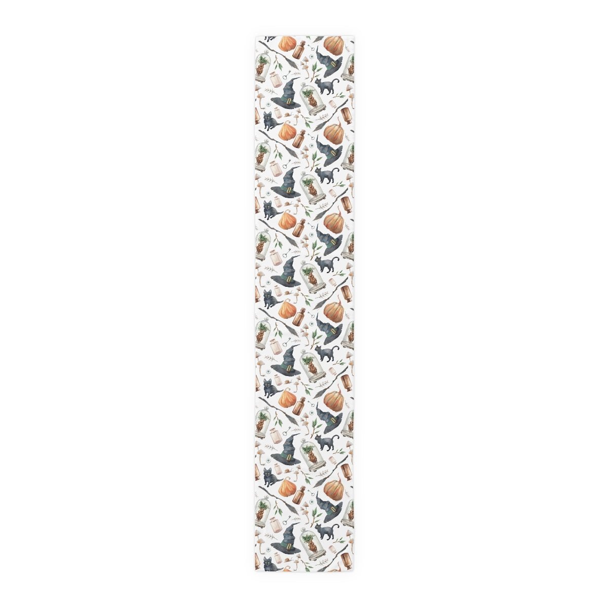 Halloween Witch Hats Table Runner - Puffin Lime