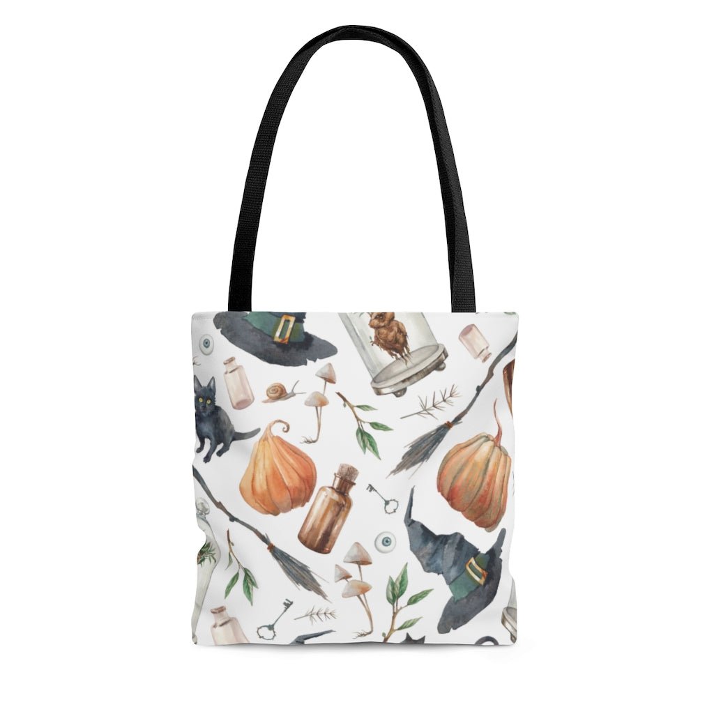 Halloween Witch Hats Tote Bag - Puffin Lime