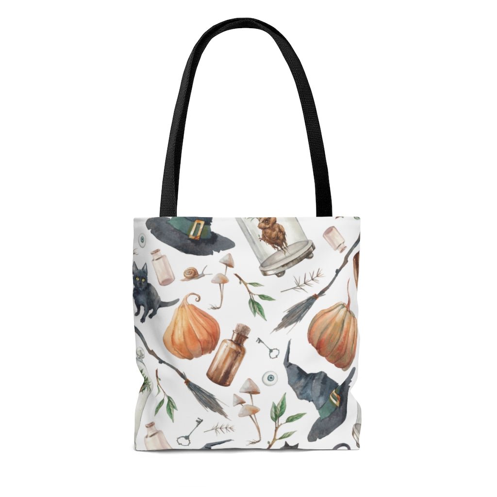 Halloween Witch Hats Tote Bag - Puffin Lime