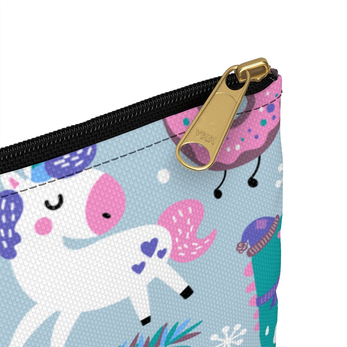 Happy Christmas Animals Accessory Pouch - Puffin Lime
