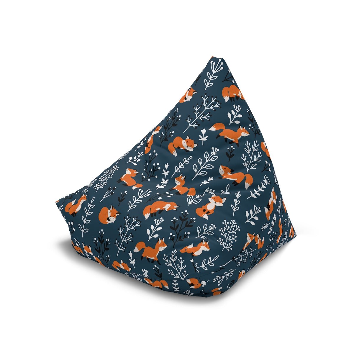 Happy Foxes Bean Bag Chair Cover - Puffin Lime