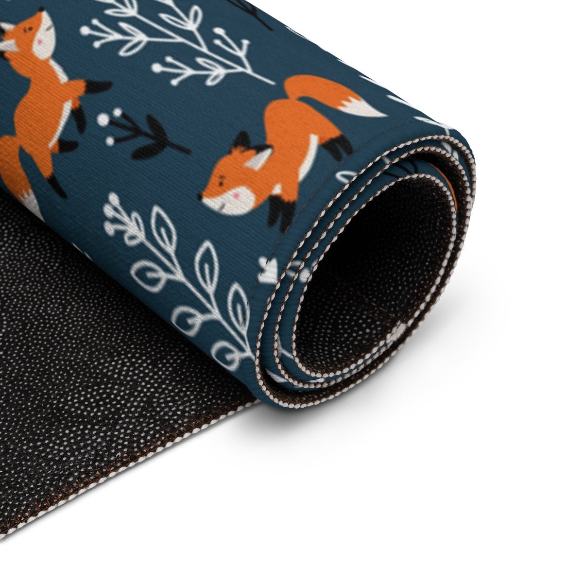 Happy Foxes Indoor Rug - Puffin Lime